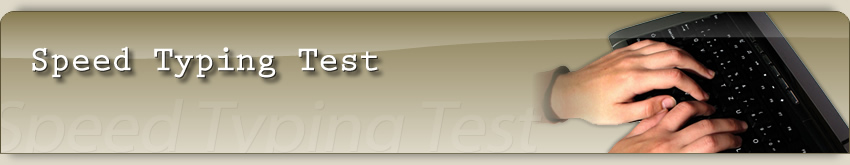 Speed Typing Test